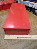 Vtg Snap On Tools Corp. KRA 104 Red Heavy Steel Tool Box 14" x 5 1/4" Nice! #2