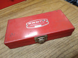 Vtg Proto Professional Tools 4997 Red Heavy Steel Tool Box 7" x 3 1/2" Nice Shap