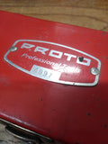 Vtg Proto Professional Tools 4997 Red Heavy Steel Tool Box 7" x 3 1/2" Nice Shap