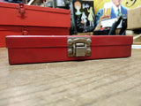 Vtg Proto Professional Tools 4997 Red Heavy Steel Tool Box 7" x 3 1/2" Nice Shap