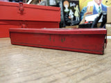 Vtg Proto Professional Tools 4997 Red Heavy Steel Tool Box 7" x 3 1/2" Nice Shap