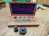 Vtg Antique BKH Co SF Germany Apothecary Pharmacy Assayer Scale Weights Wood Box