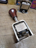 Vtg Roberts Numbering Machine Co 6 Digit Self Inking Model 49 Date Stamp #2