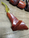Vtg Signed DCS Denny Souers Hand Made Grecian Briar Free Style Bent Tobacco Pipe