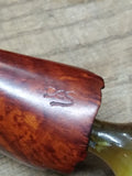 Vtg Signed DCS Denny Souers Hand Made Grecian Briar Free Style Bent Tobacco Pipe