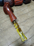 Vtg Signed DCS Denny Souers Hand Made Grecian Briar Free Style Bent Tobacco Pipe