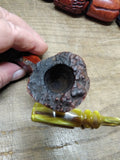 Vtg Signed DCS Denny Souers Hand Made Grecian Briar Free Style Bent Tobacco Pipe