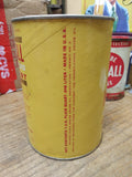 Vtg 1 Quart Kendall Motor Oil Specialized Lubricant Paper Can SAE 10W Yellow Can