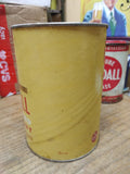 Vtg 1 Quart Kendall Motor Oil Specialized Lubricant Paper Can SAE 10W Yellow Can
