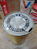 Vtg 1 Quart Kendall Motor Oil Specialized Lubricant Paper Can SAE 10W Yellow Can