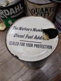 Vtg Siloo Diesel Fuel Conditioner 1 Quart Metal Can Yellow Black Newark NJ