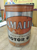Vtg Amalie Pennsylvania 20 20W Motor Oil 1 Quart Metal Can Petrolia Pa Nice!