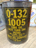 Vtg Bray Oil Co Military Aircraft Engine 0 132 1005 1 Quart Oil Can Sealed Empty