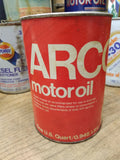 Vtg ARCO Motor Oil SAE 30 1 US Quart Paper Red Can Empty