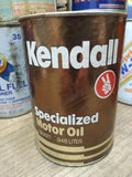 Vtg Kendall Specialized Motor Oil SAE 30 Super D III 1 Quart Paper Can Empty