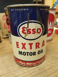 Vtg 1 Quart ESSO Extra 10W 20 Motor Oil No 1 Metal Can Humble Oil & Refining Co