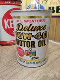 Vtg 1 Quart Kmart All Weather Deluxe 10W 40 Motor Oil Paper Can