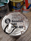 Vtg 1 Quart Kendall Superb All Seasons Cardboard Motor Oil Can SAE 10W 40