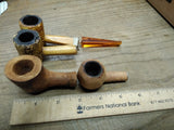 Vtg 4 Piece Smoking Tobacco Pipe Parts Repair Lot Missouri Meerschaum Briar