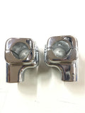 New T/O Chrome 1 1/4" Handlebar 2 1/2" Rise Risers Harley Softail Fatboy Chopper