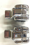 New T/O Chrome 1 1/4" Handlebar 2 1/2" Rise Risers Harley Softail Fatboy Chopper