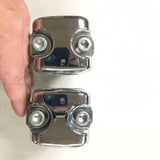 New T/O Chrome 1 1/4" Handlebar 2 1/2" Rise Risers Harley Softail Fatboy Chopper