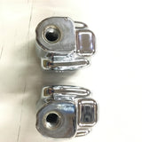 New T/O Chrome 1 1/4" Handlebar 2 1/2" Rise Risers Harley Softail Fatboy Chopper