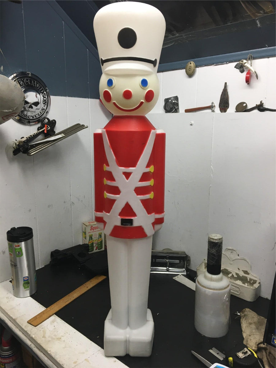 Vintage Union LARGE 40” Nutcracker Toy Soldier Christmas Lighted Blow Mold