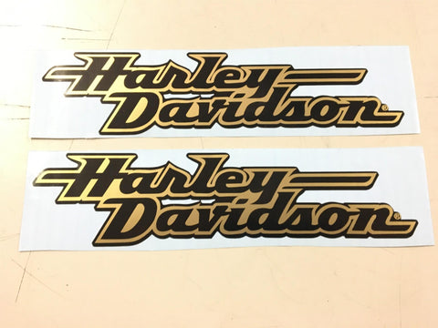 Black Gold Harley-Davidson Gas Tank Stickers Decals Dyna FXR new