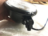 Motorcycle 5 3/4" Black bottom mount Halo Headlight Assy Blue Dot Chopper Bobber