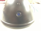 Motorcycle 5 3/4" Black bottom mount Halo Headlight Assy Blue Dot Chopper Bobber