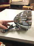 Buffalo 5 3/4 Chrome Hooded Headlight Headlamp Assy Bottom Mnt Chopper 66-84142