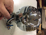Buffalo 5 3/4 Chrome Hooded Headlight Headlamp Assy Bottom Mnt Chopper 66-84142