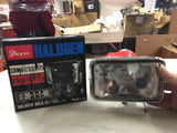 Vtg Old Skool Headlight Rectangle Harley Chopper Bobber Dual 70's Motorcycle Spr