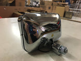 Vtg Old Skool Headlight Rectangle Harley Chopper Bobber Dual 70's Motorcycle Spr
