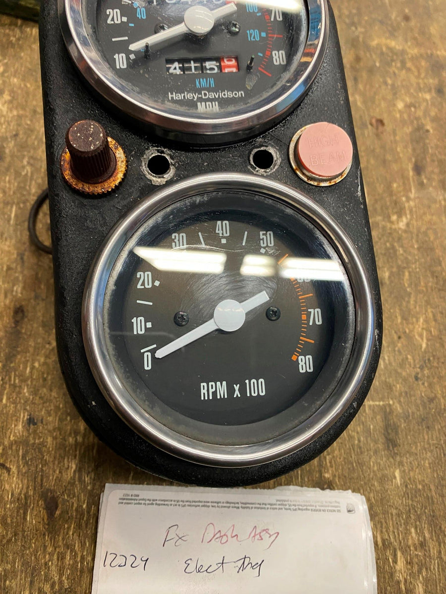 Speedometer Tach Instrument Cluster Harley Shovelhead FX Low Rider