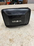 vtg Minolta Hi-matic af2 35mm point and shoot compact film camera w/leather case