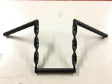 New 1" Z BARS Twisted Motorcycle Handlebars Black Ape Hanger Triumph Honda 12"