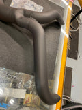 Heat Shield Black 2 into 1 Turnout Header Exhaust Pipe Harley Softail Dyna Chopp