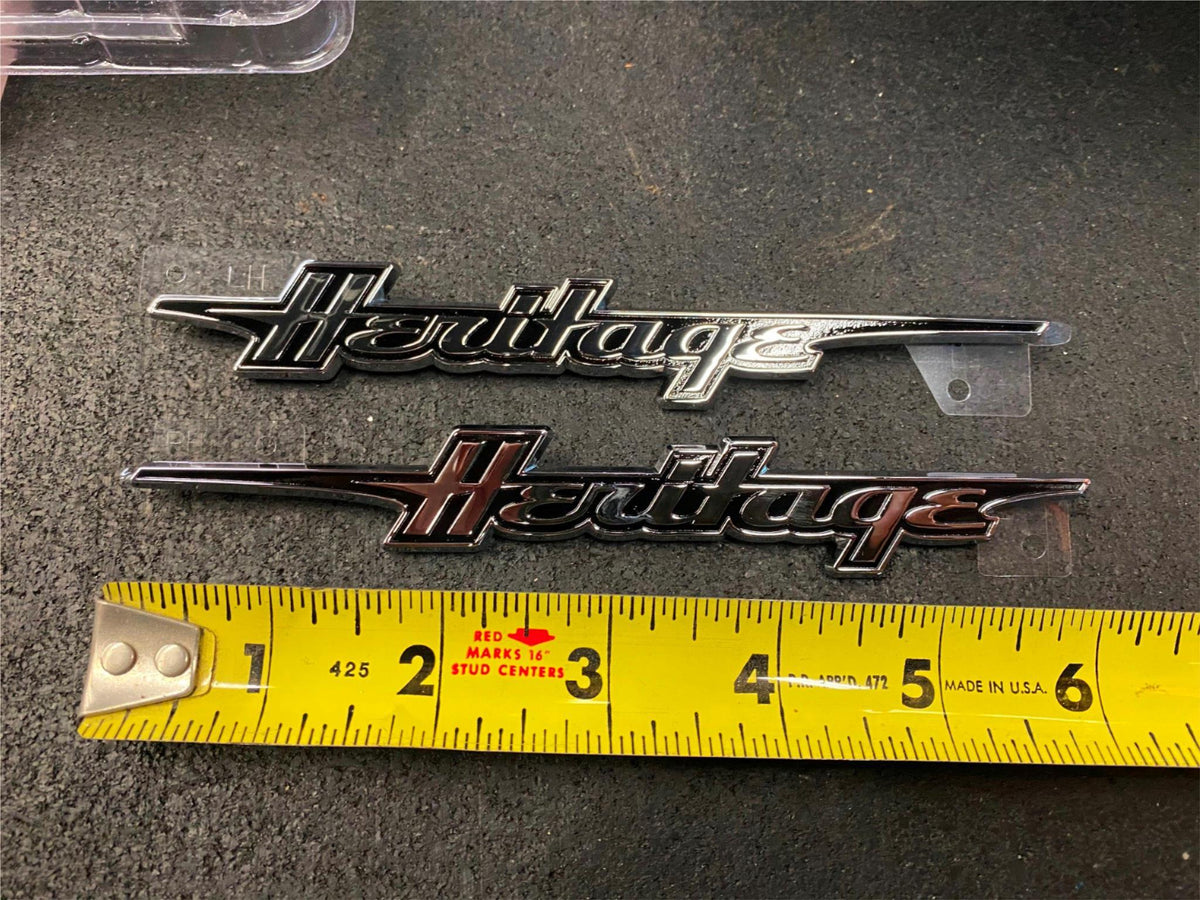 Heritage Softail Front Fender Emblems Trim Harley FLSTC OEM Pair