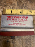 Vtg Packard Auto Cars Dealer Accessory Window Swipe Kuhnerts Garage Natrona Pa