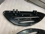 Pair Billet Contrast Cut Black Floorboards Bagger FLH Heritage Softail Custom