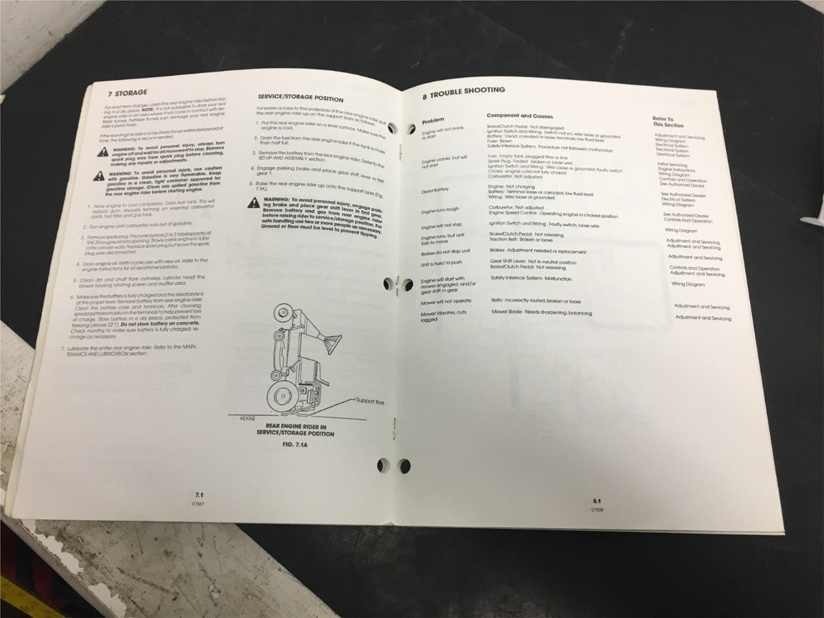 New Holland Ford operators manual R8 and R12 rider mower models 980182 ...