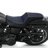 Step Seat Blue Diamond Stich Harley Dyna 2006^ FXD Street Bob Superglide fxdl