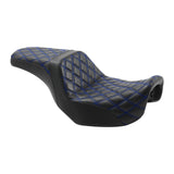 Step Seat Blue Diamond Stich Harley Dyna 2006^ FXD Street Bob Superglide fxdl
