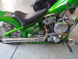 2 into 1 Zilla Exhaust Harley Softail Chopper Shotgun 1984-06 Chrome Billet Tip