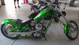 2 into 1 Zilla Exhaust Harley Softail Chopper Shotgun 1984-06 Chrome Billet Tip
