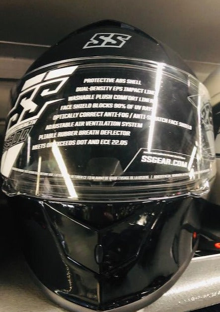 Speed and Strength SS900 Solid Speed Helmet Matte Black, White