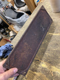 Sears Cast Iron Fireplace Log Lighter Plate Antique Cast Sign Mobile home Advert