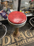 Vintage Soda Fountain Diner Counter Stool Seat Metal Pedestal Base 30's
